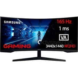 Монитор Игровой 34" Samsung LC34G55TWWIXCI 3440х1440 21:9 VA 165ГЦ (2HDMI+DP) Curved Black фото