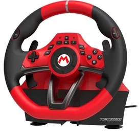 Игровой руль Nintendo Switch Hori Mario Kart racing wheel pro Deluxe (NSW-228U) фото