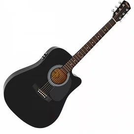 Электроакустическая Гитара SQUIER SA-105CE Dreadnought Black W/Fishman Preamp фото #1