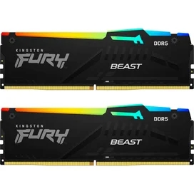 Оперативная память DDR5 DIMM 16GB(8GBx2)/6000MHz Kingston Fury Beast RGB (KF560C40BBAK2-16) фото