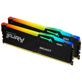 Оперативная память DDR5 DIMM 16GB(8GBx2)/5600MHz Kingston Fury Beast RGB (KF556C40BBAK2-32) фото