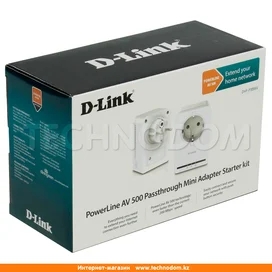 Комплект адаптеров с розеткой, D-Link Powerline AV500, 200 Mbps, (DHP-P309AV/C1A) фото #1