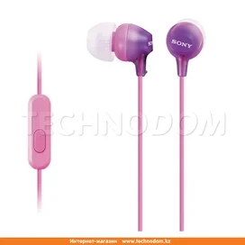 Микрофоны бар қыстырмалы құлаққап Sony MDR-EX15AP, Violet фото #1