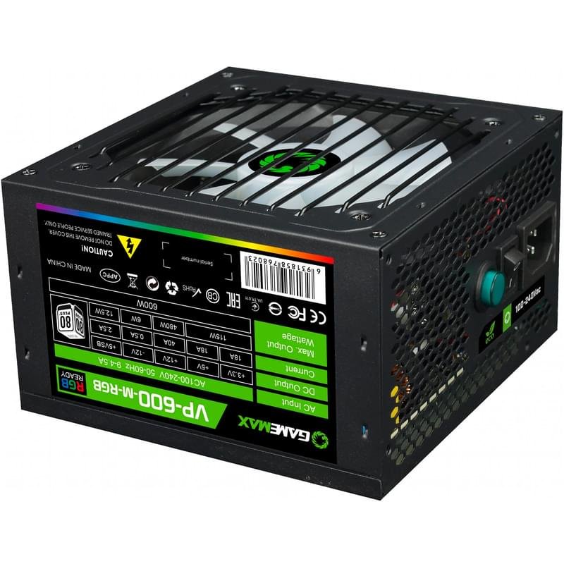 Блок питания 600W GameMax VP-600-M-RGB ATX 20+4pin, 4+4pin (VP-600-M-RGB) - фото #2