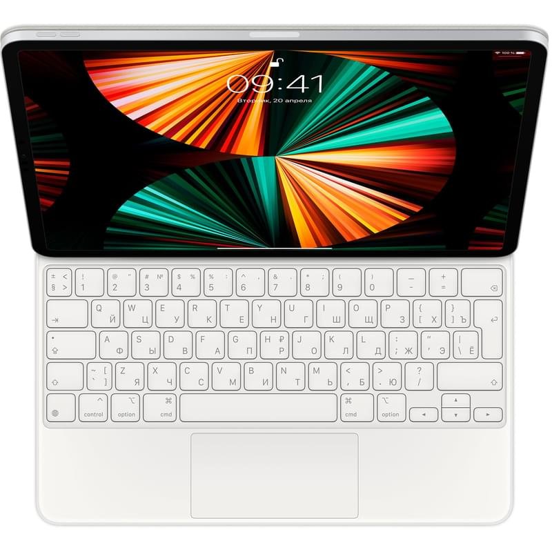 Apple Magic Keyboard White iPad Pro 12,9 2021 арналған сымсыз пернетақтасы (MJQL3RS/A) - фото #0