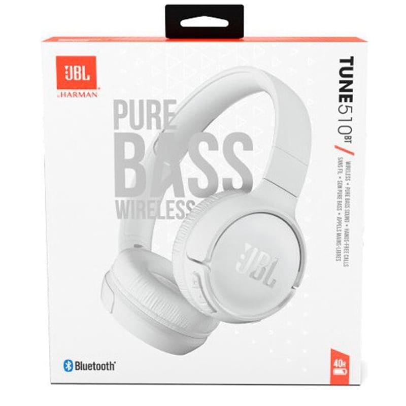 Жапсырмалы құлаққап JBL Bluetooth JBLT510BTWHTEU, White - фото #6