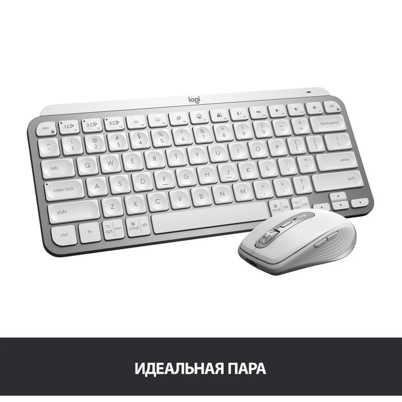 Клавиатура беспроводная USB/BT Logitech MX Keys Mini, Pale Grey (920-010502) - фото #1