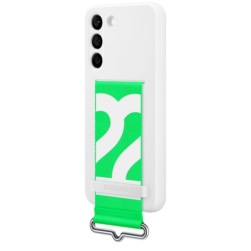 Чехол для Samsung Galaxy S22 Silicone with Strap Cover, White (EF-GS901TWEGRU) - фото #2